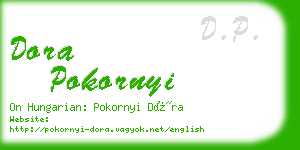 dora pokornyi business card